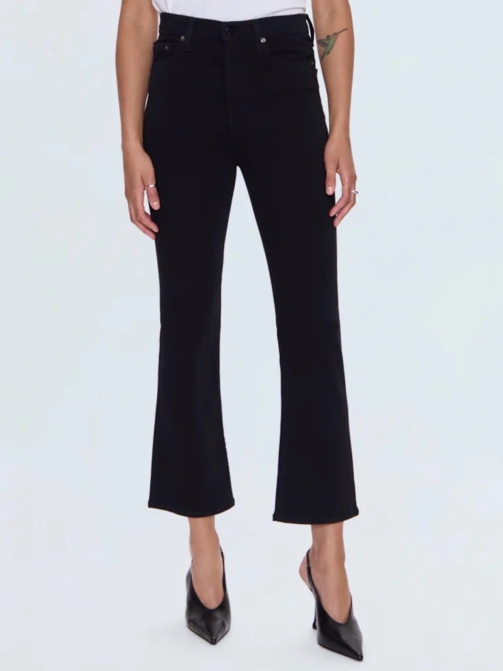 Pistola Lennon Cropped Black Jeans